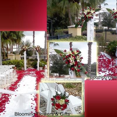 Phoca Thumb L 5001 Arch Red Roses Lily Flowers